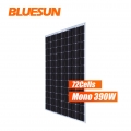Bluesun 양면 태양 전지판 이중 유리 단결정 태양 전지판 390w 고효율 bipv 패널