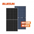 Bluesun 모노 양면 퍼크 450W 태양 전지 패널 이중 유리 태양 전지 패널 하프 셀 450Watt 450 Wp