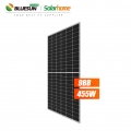 미국 재고 455W 태양 전지 패널 455watt 하프 컷 144 셀 모노 퍼크 태양 전지 패널 최신 기술