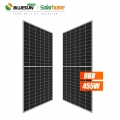 미국 재고 455W 태양 전지 패널 455watt 하프 컷 144 셀 모노 퍼크 태양 전지 패널 최신 기술