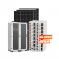 리튬 배터리 백업 기능이 있는 미국 시장 150kw 하이브리드 태양광 시스템
