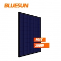Bluesun PV 공급 업체 60 셀 290Wp 태양 전지 패널 전체 검정색 다결정 실리콘 태양 전지 모듈 290Watt 290W
