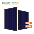 Bluesun PV 공급 업체 60 셀 290Wp 태양 전지 패널 전체 검정색 다결정 실리콘 태양 전지 모듈 290Watt 290W