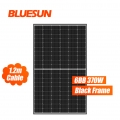Bluesun 태양 광 PV 하프 컷 블랙 프레임 PV 모듈 Perc 370W 370Wp 370Watt 단결정 태양 전지 패널