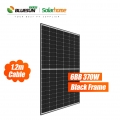 Bluesun 미국 고효율 블랙 프레임 실리콘 태양 전지 패널 370watt 검은 태양 전지 패널 370wp 단결정 태양 전지 패널