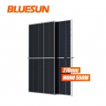 Bluesun 210mm 태양 전지 550watt 이중 유리 태양 전지 패널 태양열 550w 양면 반쪽 전지 pv 모노 태양 전지 패널 210mm bipv 패널 태양열