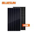 Bluesun TUV 인증 조약돌 태양 전지 패널 670Watt 이중 유리 태양 전지 모듈 670W 양면 태양 전지 패널 670Watt