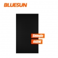 블루선 Eu 스톡 슁글드 솔라 패널 풀 블랙 440W 솔라 패널
