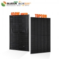 bluesun Eu Stock Topcon 가정용 상업용 올 블랙 450W 태양 전지 패널