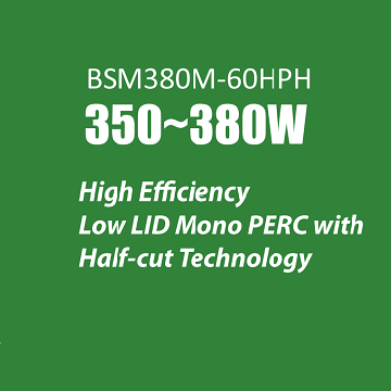  블루 선 BSM380M-60HPH 350W-380W 퍼크 반 전지 태양 전지판 Datasheet 