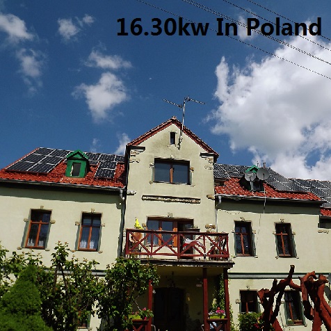 블루선 16.30KW 주거 태양열 시스템 폴란드