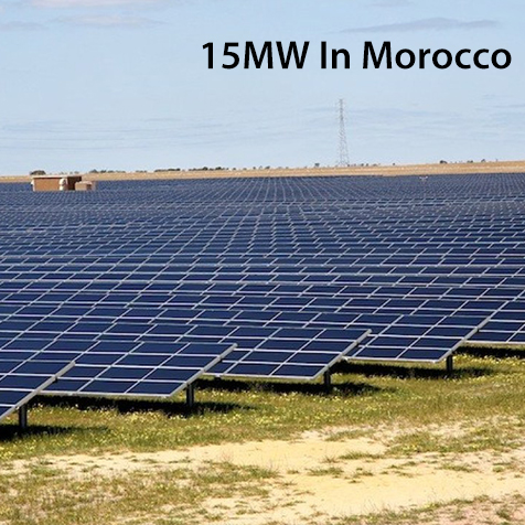 모로코의 15MW 태양 광 발전소