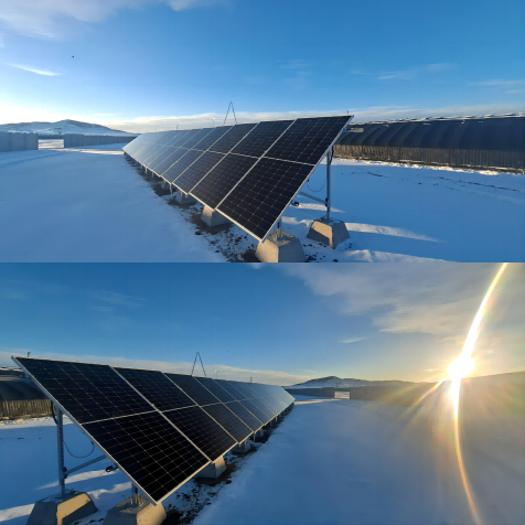 몽골 에르데네트의 BLUESUN 10KW 하이브리드 태양광 시스템
    