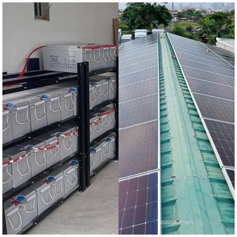 필리핀 Bluesun 30kW 하이브리드 태양광 시스템
