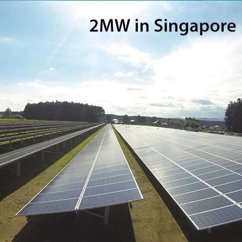 싱가포르의 2MW 태양 광 발전소